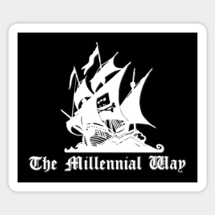 The Millennial Way Pirate Bay Logo Humor Millennials Sticker